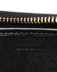 Smooth Calfskin Medium Strap Ava Triomphe Shoulder Bag Black