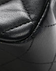 Lambskin Quilted Mini Rectangular Flap Black