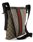 GG Supreme Monogram Web Messenger Bag Black