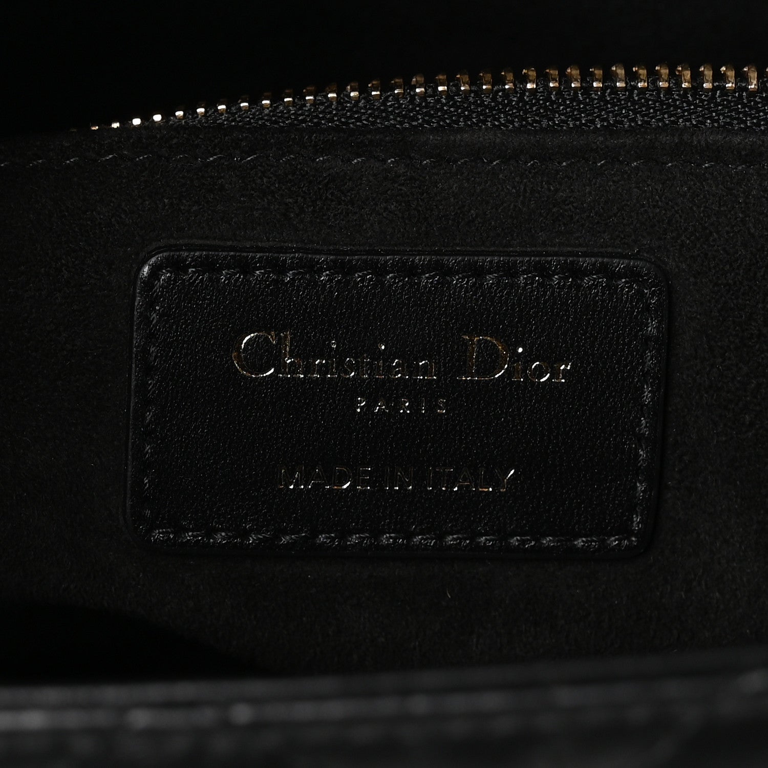 Lambskin Cannage Large Lady D1OR Black