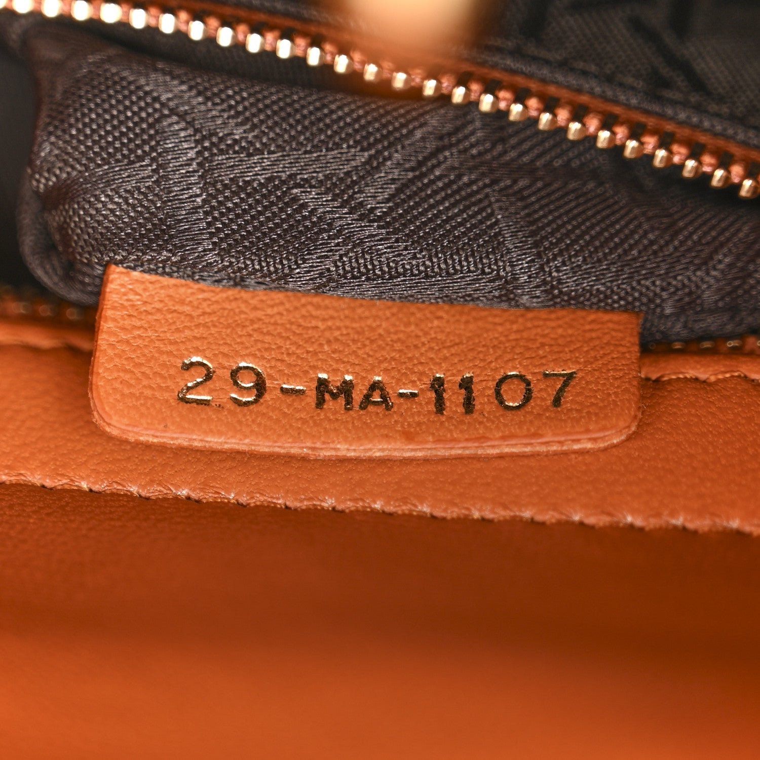 Lambskin Cannage Small Lucky Badges My Lady D1OR Orange
