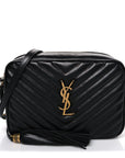 Calfskin Matelasse Monogram Lou Camera Bag Black