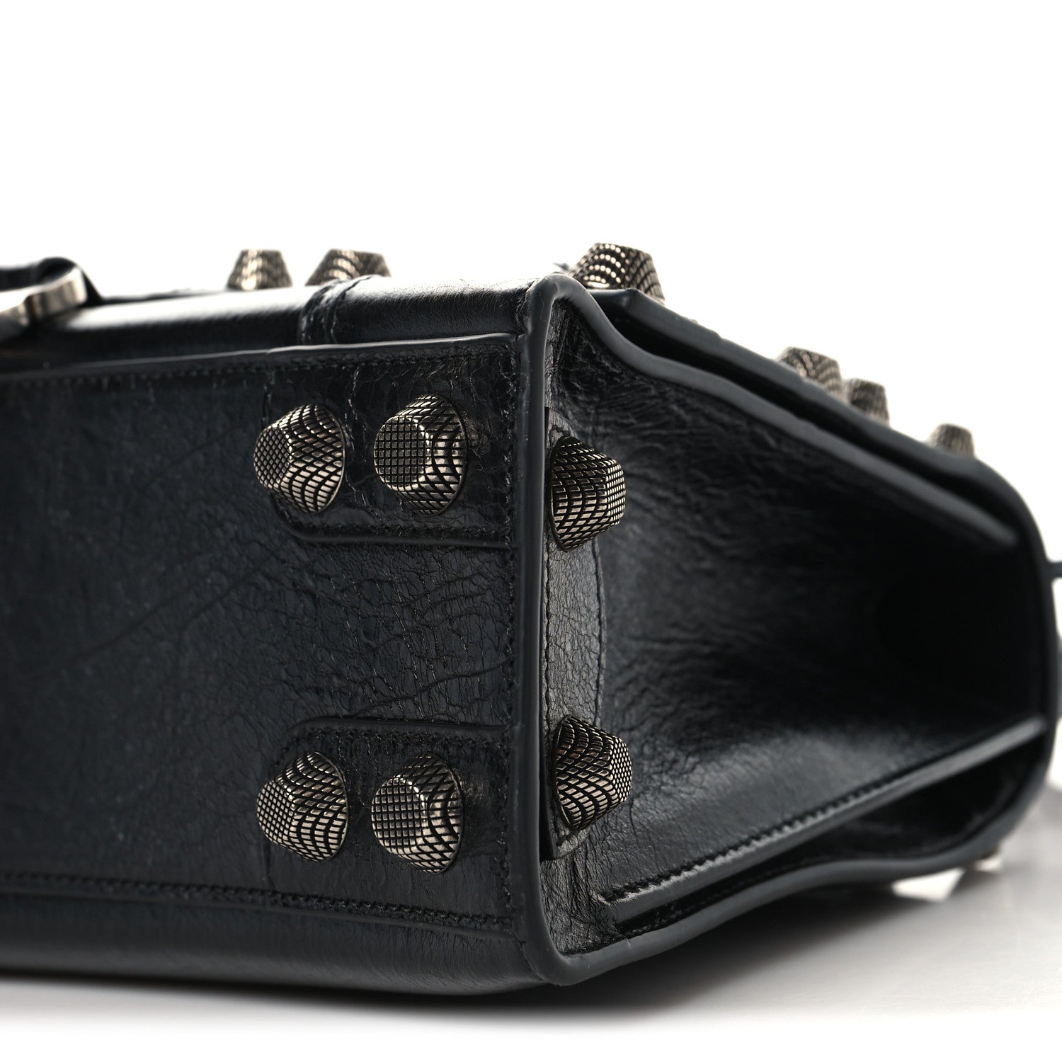 Arena Lambskin Medium Hourglass X Le Cagole Top Handle Bag Black