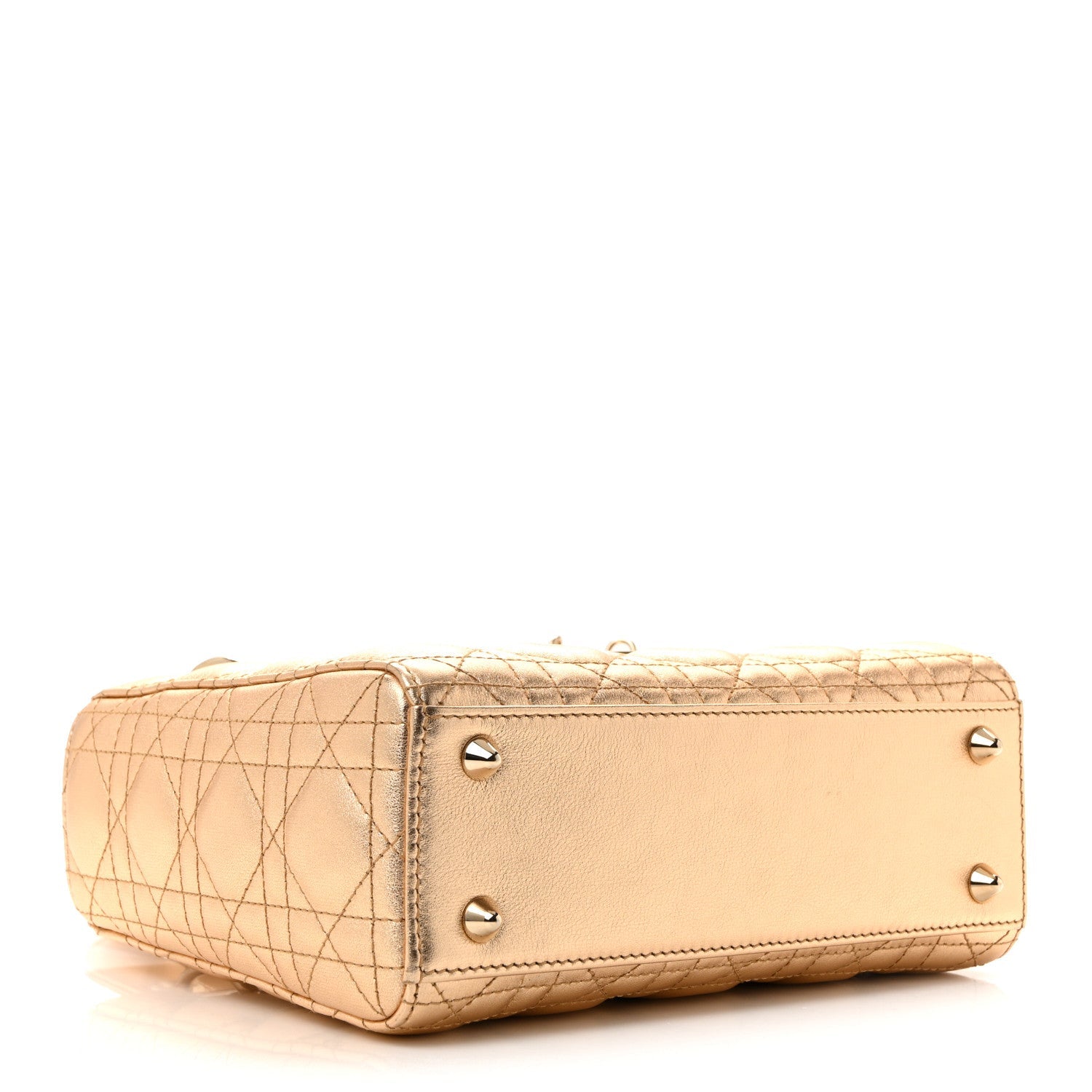 Metallic Lambskin Cannage Small My ABCD1OR Lady D1OR Rose Gold