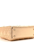 Metallic Lambskin Cannage Small My ABCD1OR Lady D1OR Rose Gold