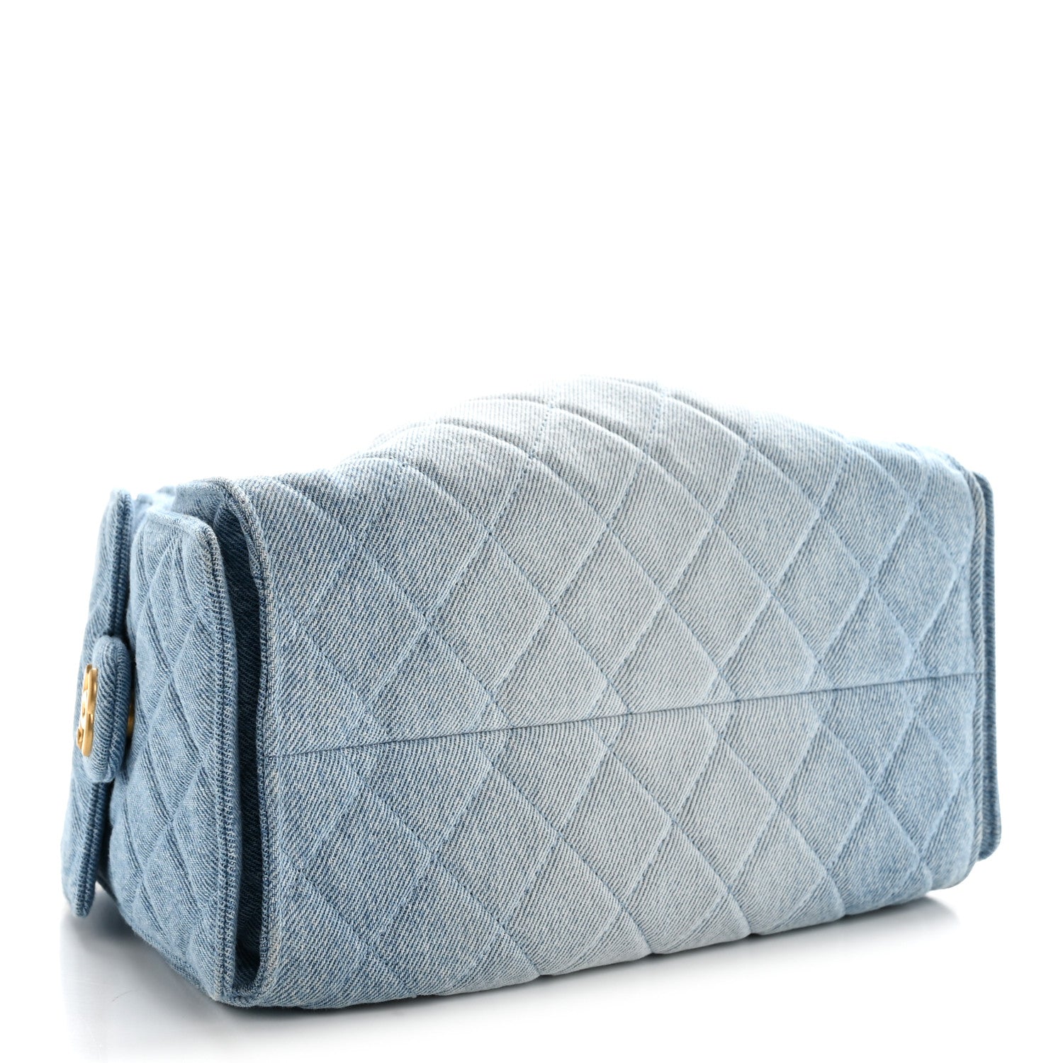 Washed Denim Quilted Small CHNL 25 Handbag Blue