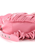 Agneau Arena Le Cagole Fringe Shoulder Bag XS Sweet Pink