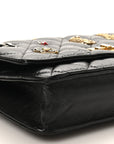 Aged Calfskin Lucky Charms 2.55 Reissue Wallet on Chain WOC Black