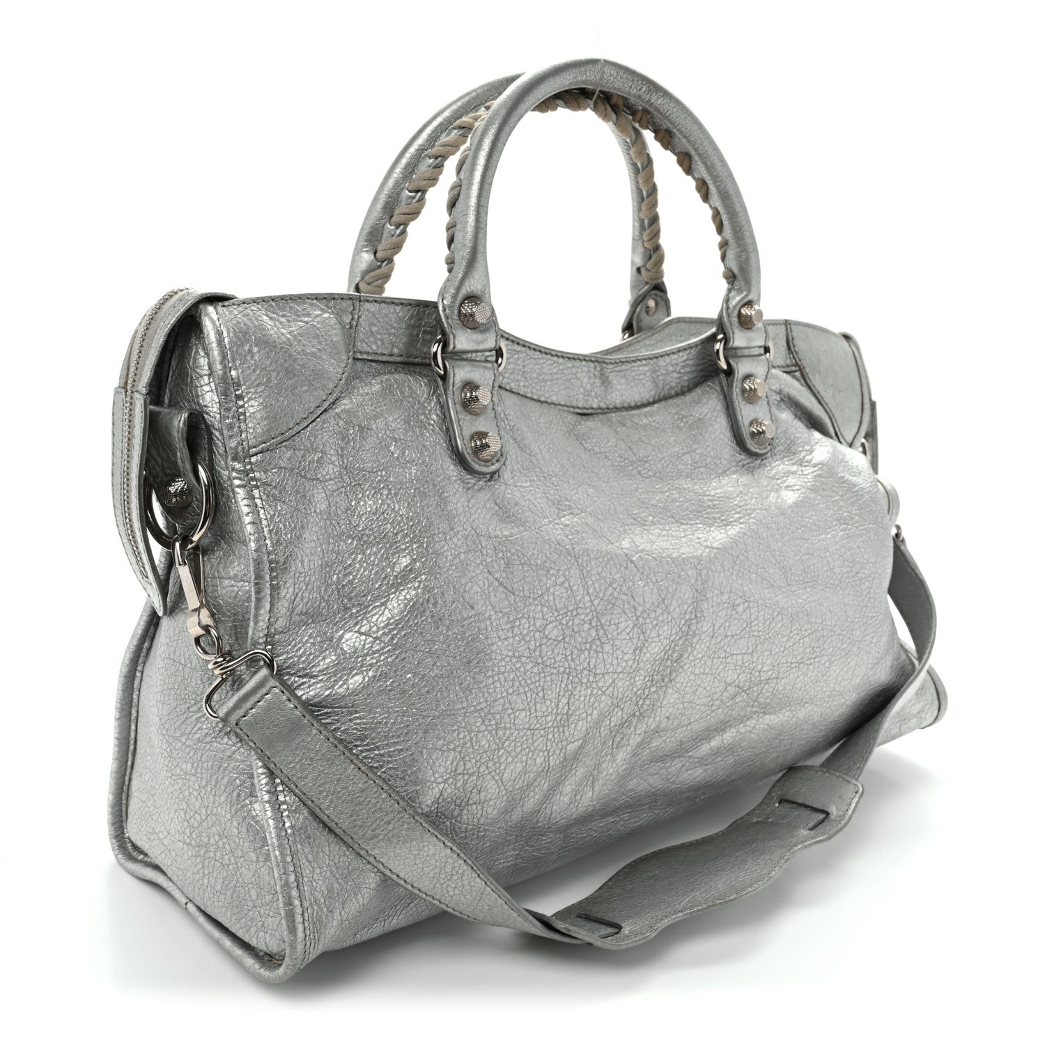 Metallic Agneau Giant 12 Silver Hardware City Gris Aluminum