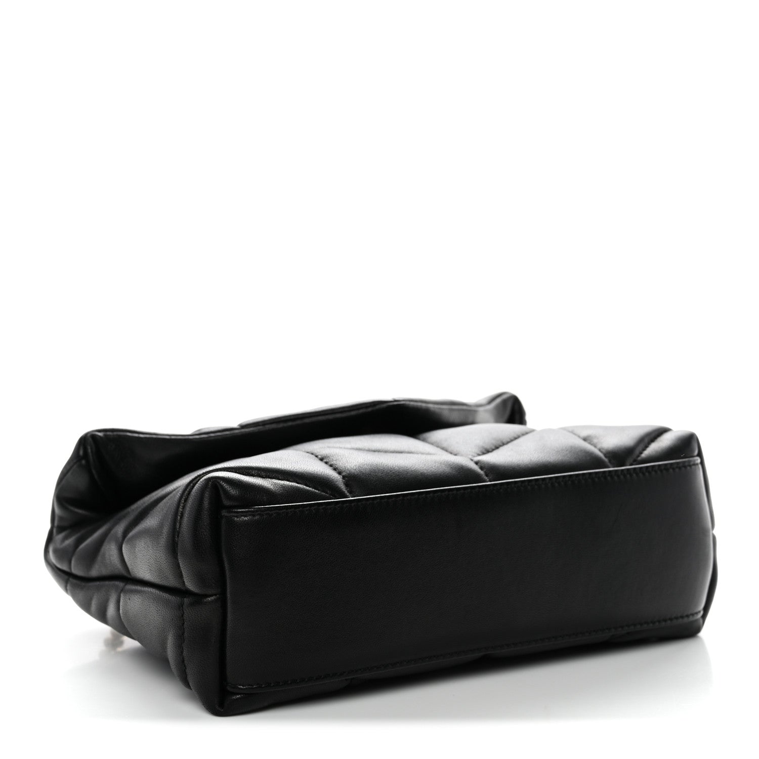 Lambskin Quilted Toy Loulou Puffer Monogram Chain Satchel Black