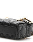 Lambskin Cannage Micro Lady D-Joy Black