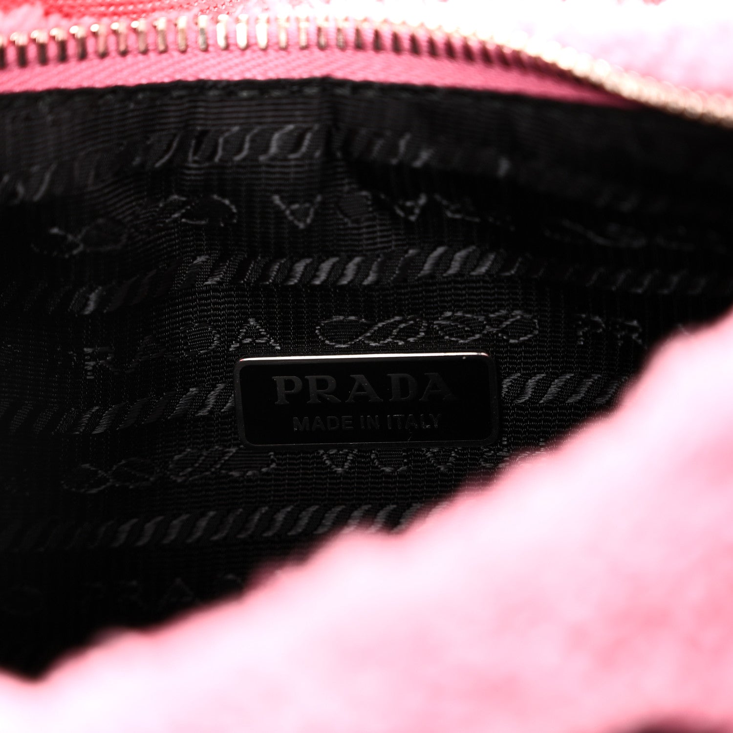 Terry Cloth Mini Re-Edition 2000 Bag Petalo Black