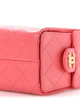 Caviar Quilted Mini CHNL 25 Handbag Coral