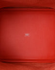 Epsom Tressage De Cuir Picotin Lock 22 MM Rouge Coeur Bleu du Nord Rouge H