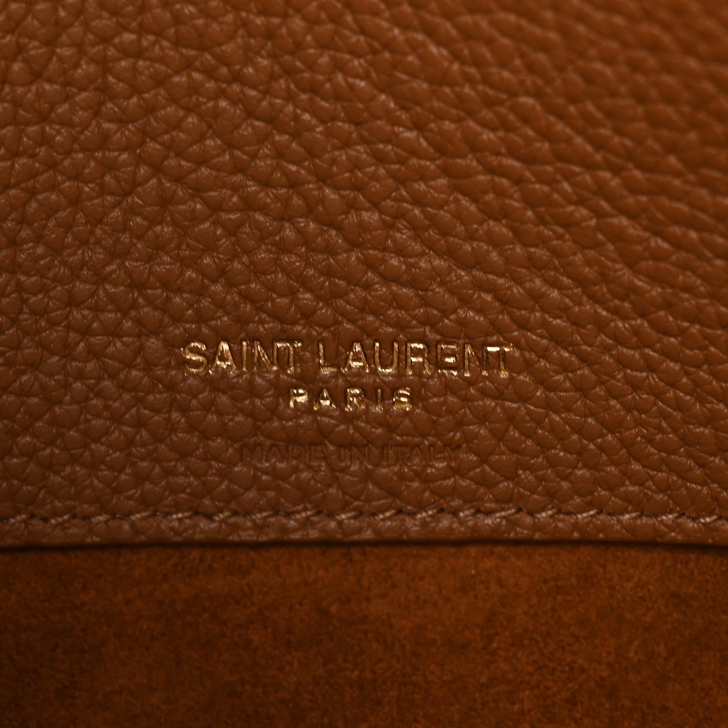 Grained Calfskin Small Sac De Jour Saddle Brown