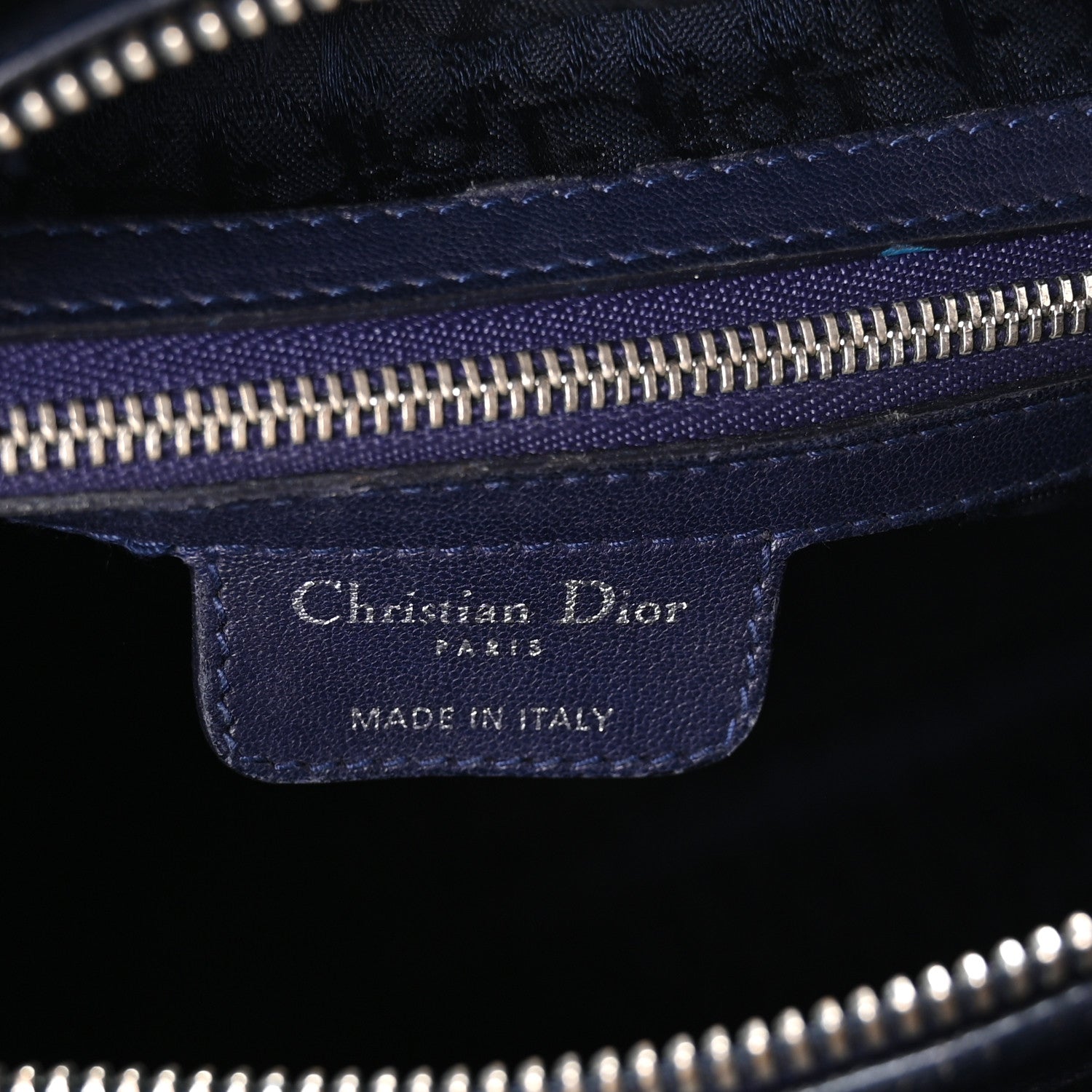 Lambskin Cannage Large Lady D1OR Royal Blue