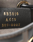 Vitello Liberty F is FNDI Bi-Color FF 1974 Embossed Mini Mon Tresor Bucket Bag Maya Black