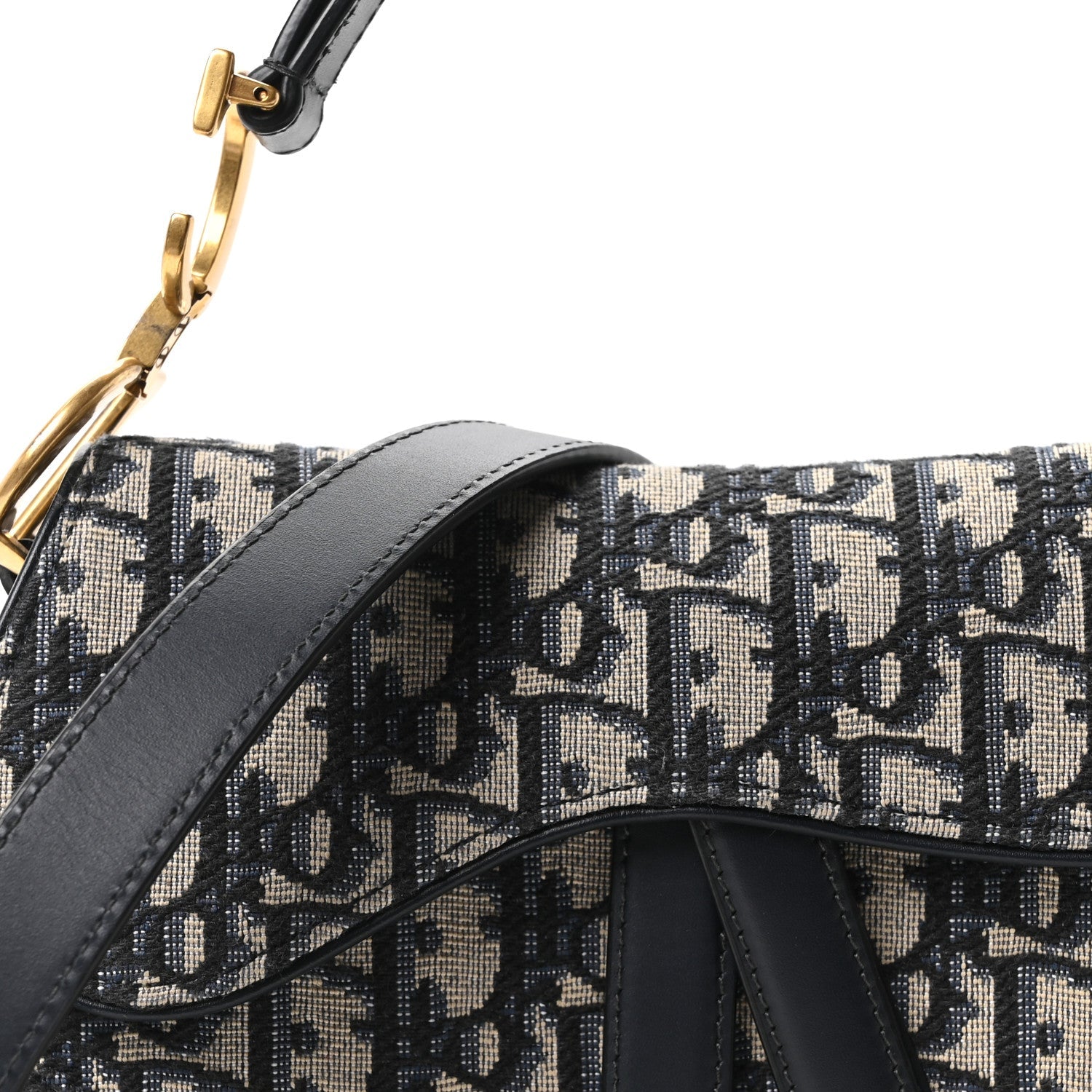 Oblique Mini Saddle Bag With Strap Blue