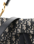 Oblique Mini Saddle Bag With Strap Blue