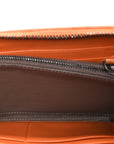Nappa Intrecciato Zip Around Wallet Orange