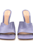Lambskin Stretch Mule Sandals 41 Lavender
