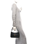 Calfskin Crocodile Embossed Le 5 A 7 Hobo Black