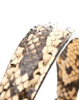 Cuoio Romano Snakeskin Selleria Mini Peekaboo Iconic Satchel White Stone