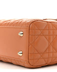 Lambskin Cannage Small Lucky Badges My Lady D1OR Orange