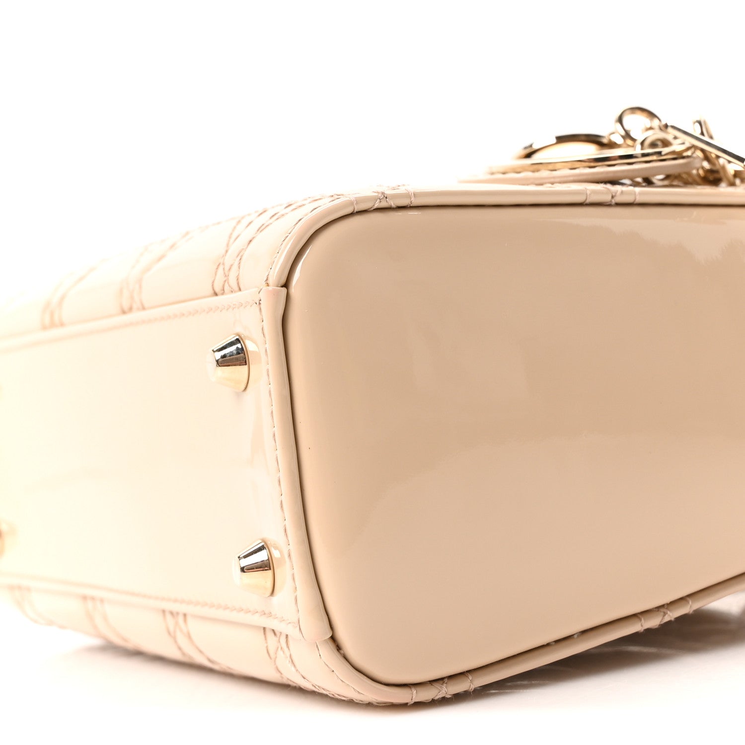 Patent Cannage Mini Lady D1OR Beige