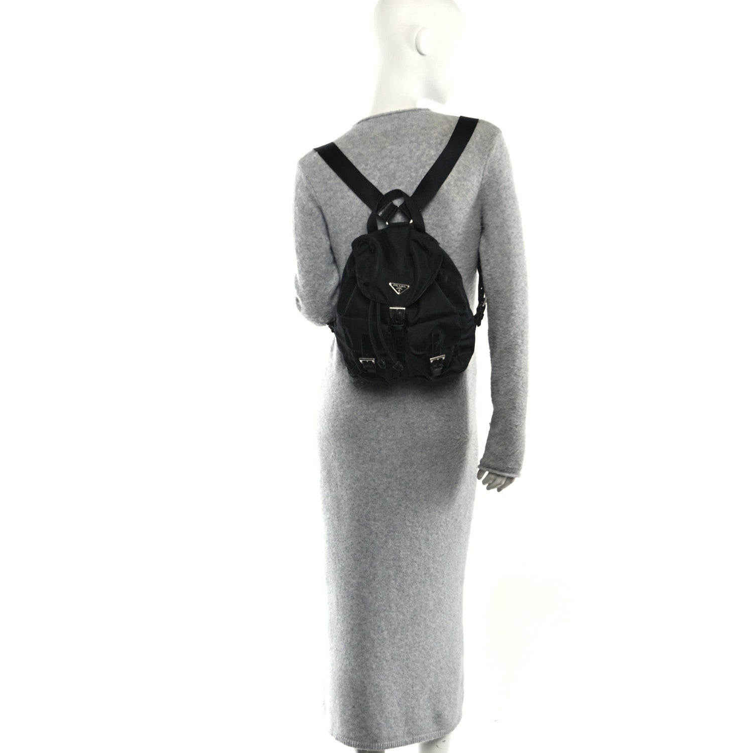 Nylon Vela Small Backpack Black