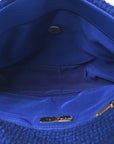 Tweed Quilted Large CHNL 19 Flap Blue