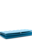 Lambskin Cannage Lady D1OR Convertible Clutch Blue