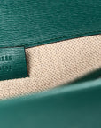 Calfskin Blooms Print Medium Dionysus Shoulder Bag Bright Emerald Multicolor