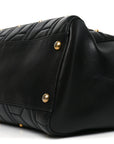 Calfskin Matelasse Studded Medium GG Marmont Tote Black