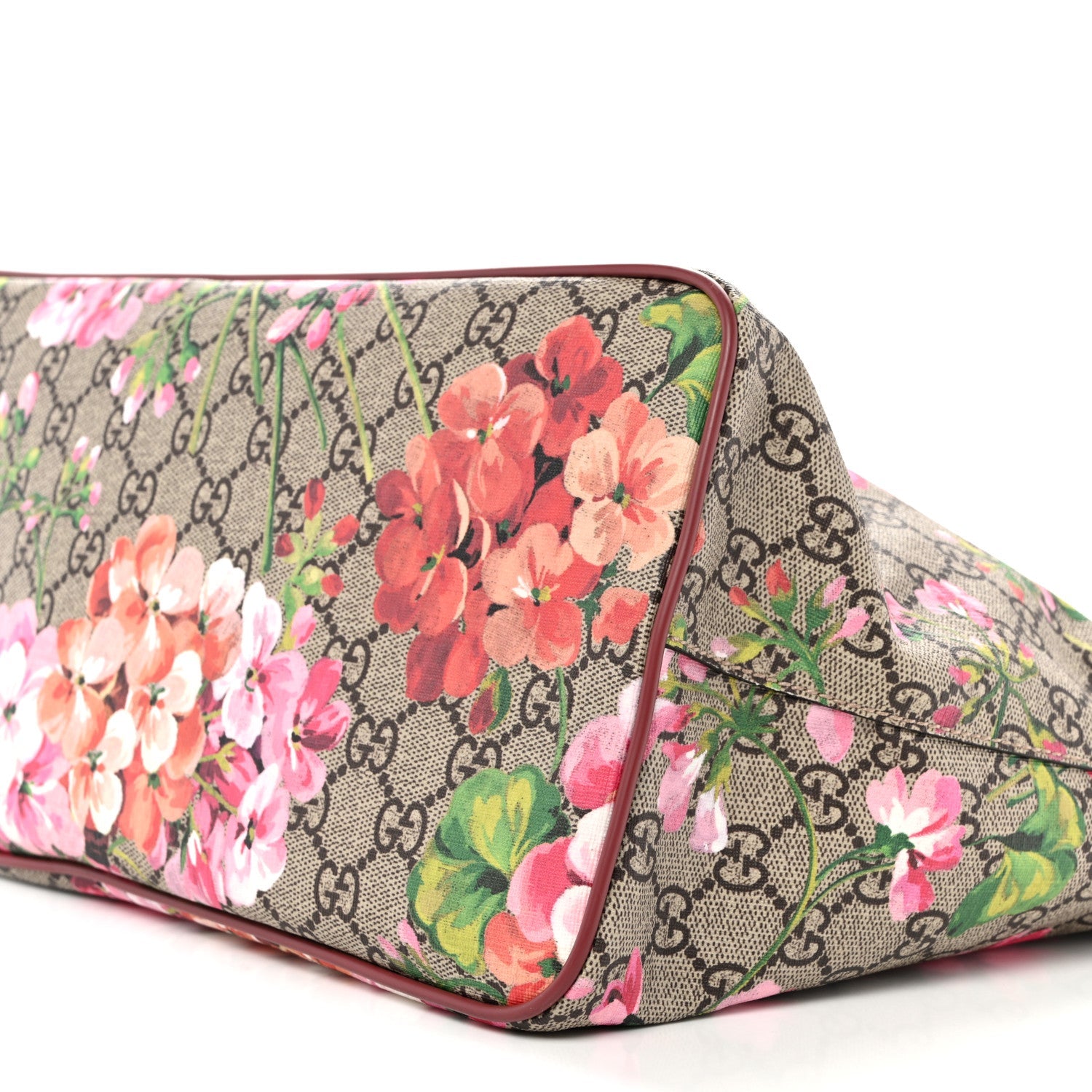 Soft GG Supreme Monogram Blooms Medium Crossbody Tote Beige Multicolor Dry Rose