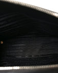Saffiano Travel Medium Brique Crossbody Bag Black