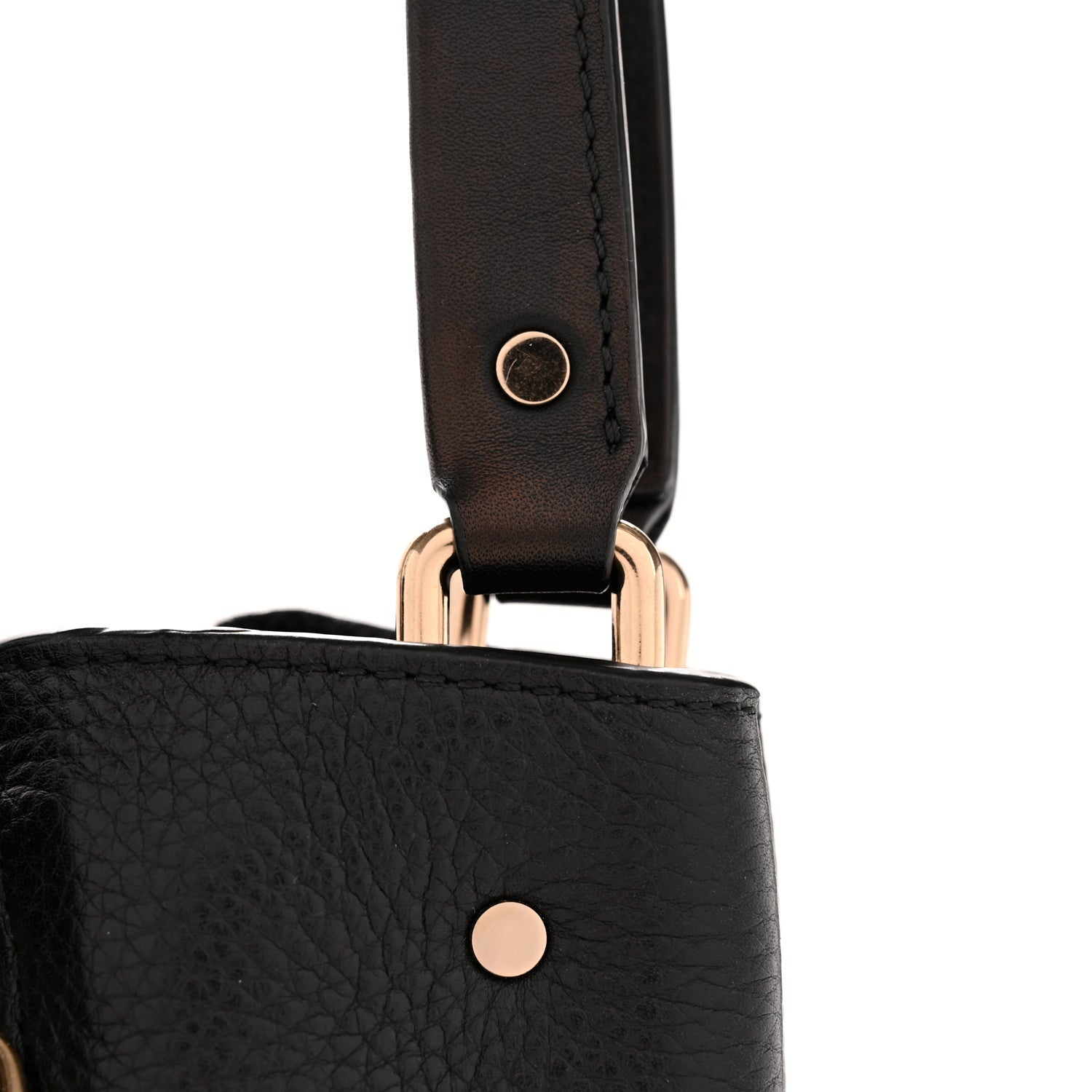 Grainy Calfskin House Check Medium Maidstone Black