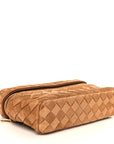 Suede Intrecciato Bang Bang Vanity Case Amber