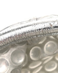 Metallic Fabric Bubble Wrap The Mini Pouch Silver