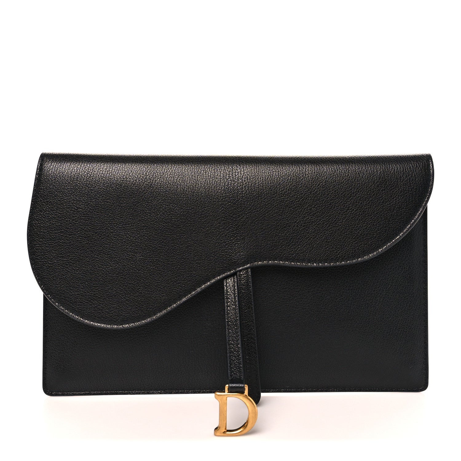 Goatskin Saddle Pouch Black