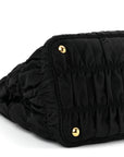 Tessuto Nylon Gaufre Tote Black