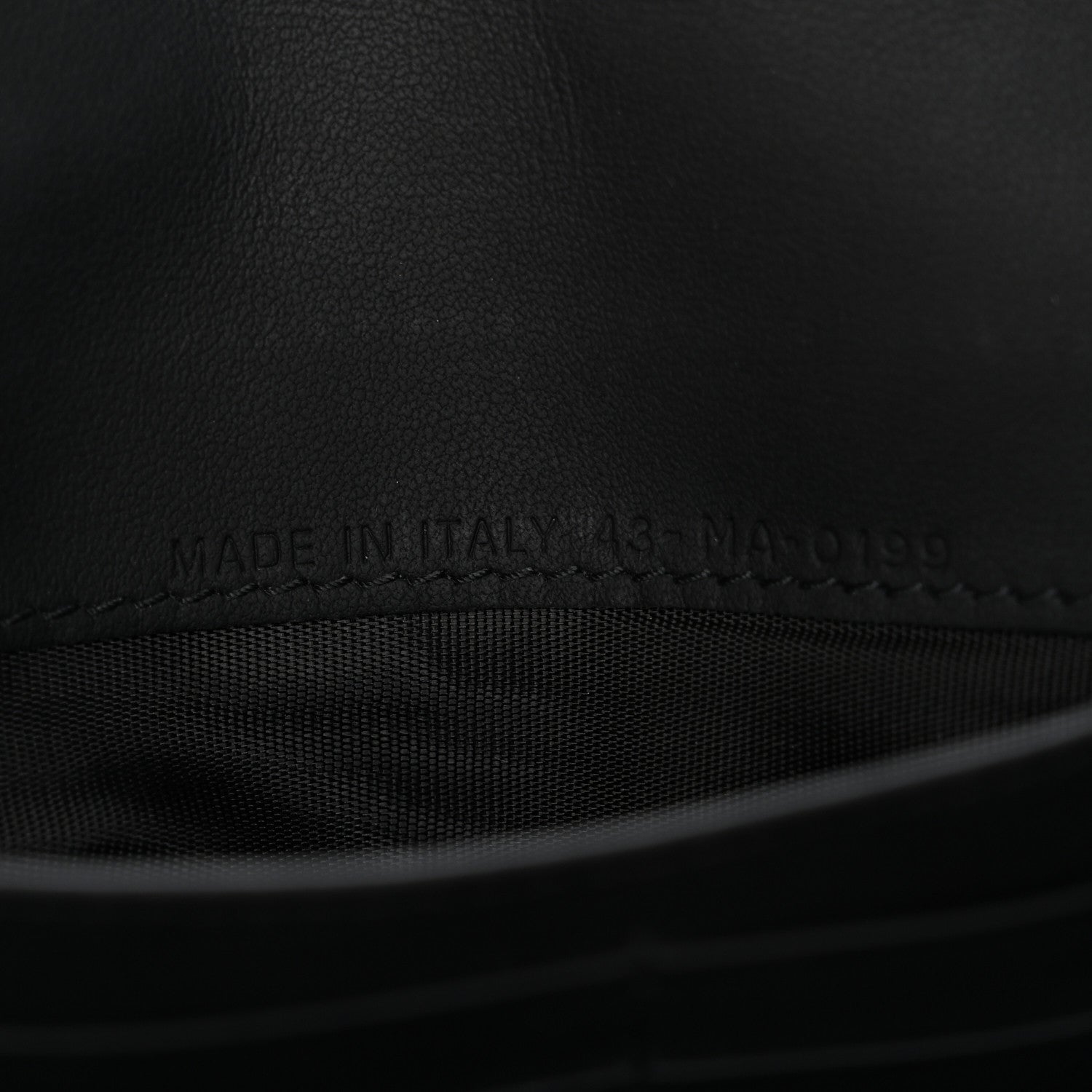 Ultra Matte Calfskin Saddle Chain Wallet Pouch Black