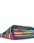 Cotton Crochet Stripe Tote Bag Multicolor