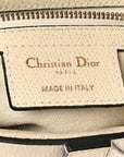 Grained Calfskin Saddle Bag White