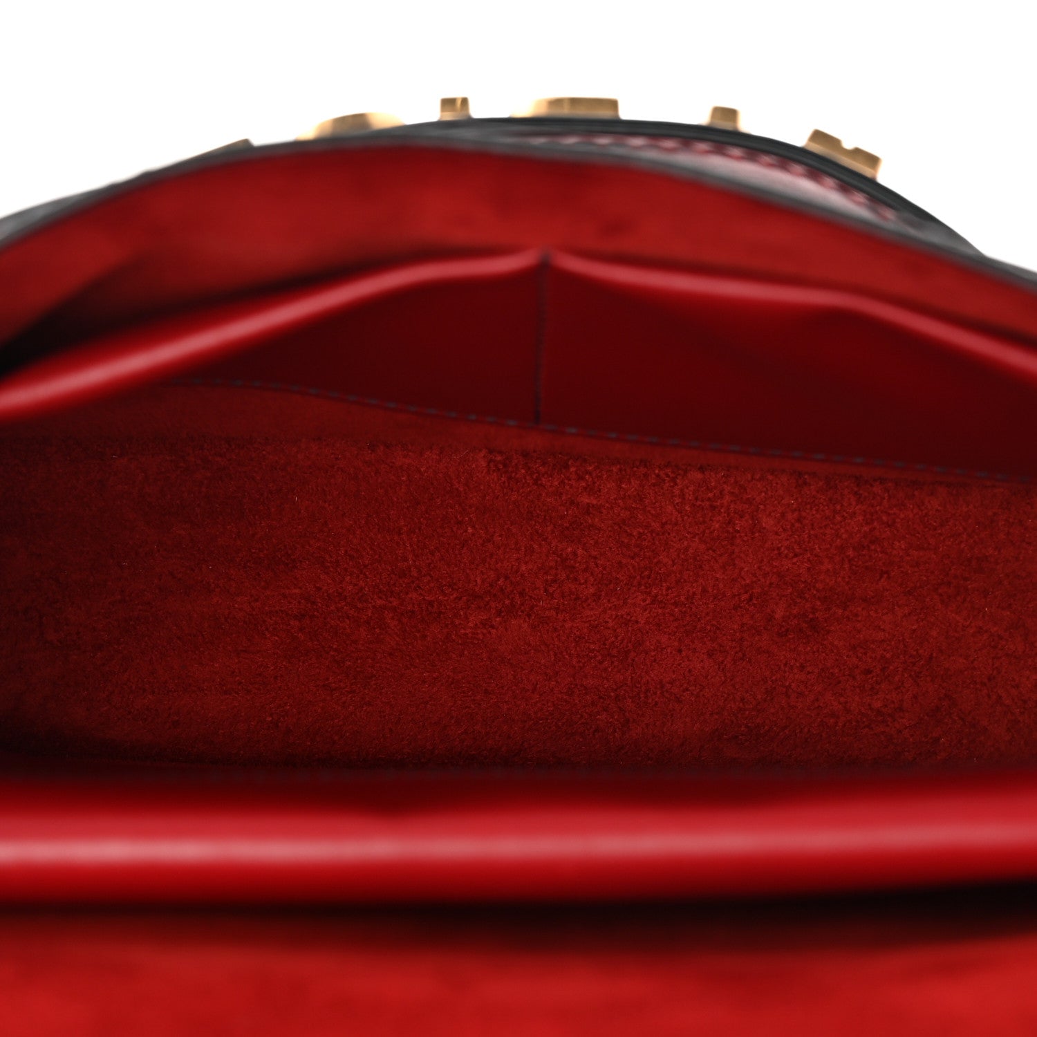 Calfskin J'AD1OR Chain Flap Bag Red