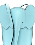 Calfskin Elephant Pouch Crossbody Bag Light Blue