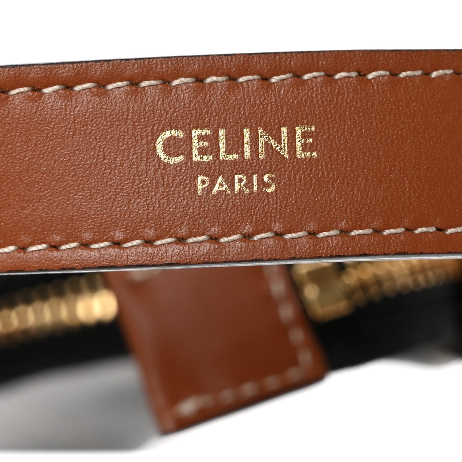 Triomphe Canvas Calfskin Ava Shoulder Bag Tan
