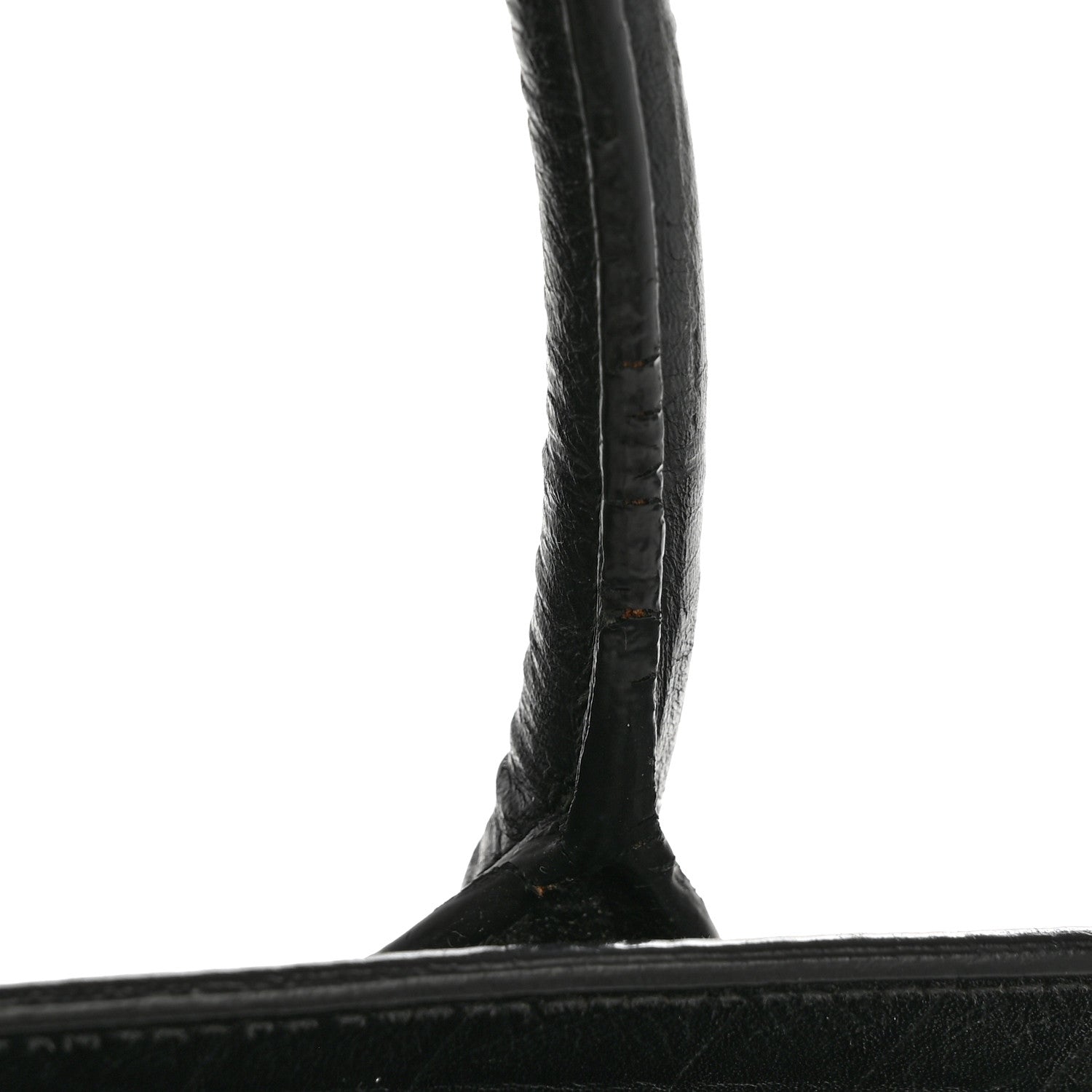 Calfskin Crocodile Embossed Baby Sac De Jour Black