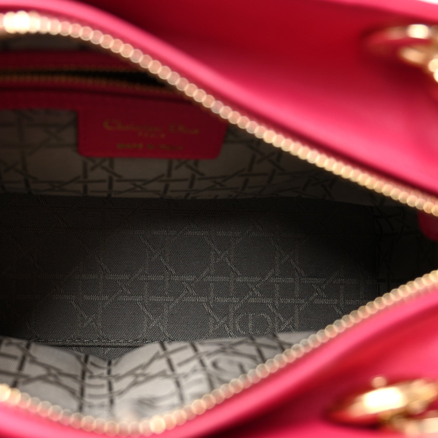 Lambskin Cannage Medium Lady D1OR Pink