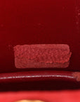Suede Quilted Mini Square Flap Red